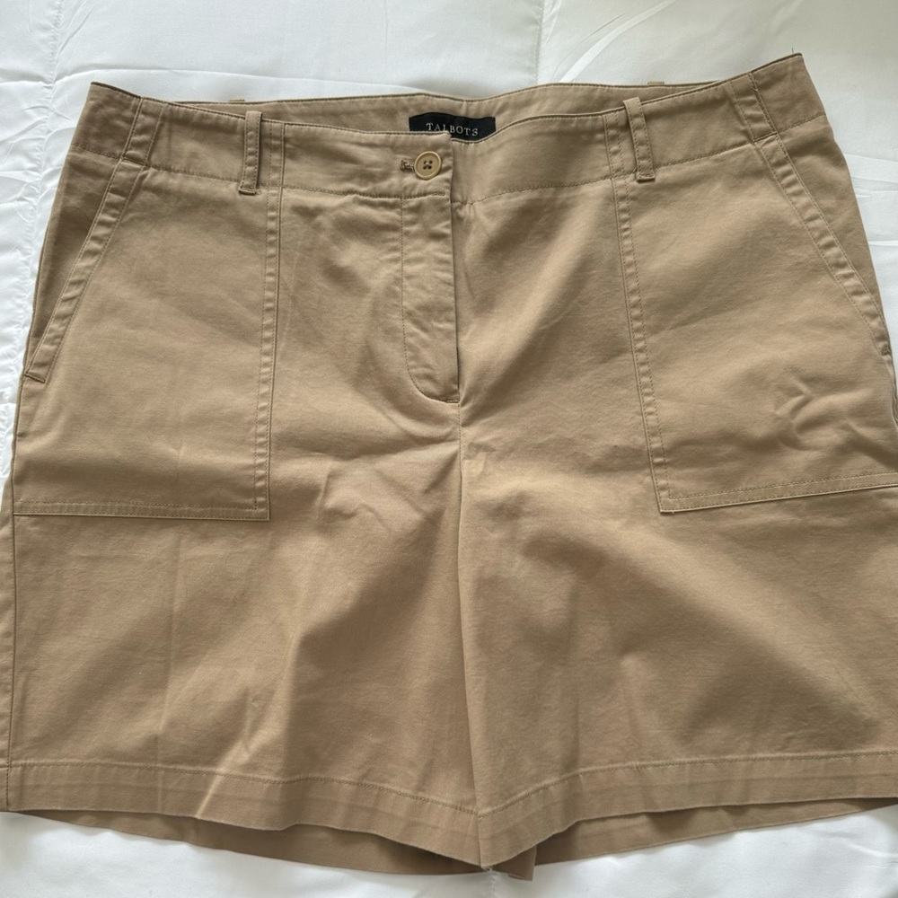 Talbots Tan shorts - 14 - NWT